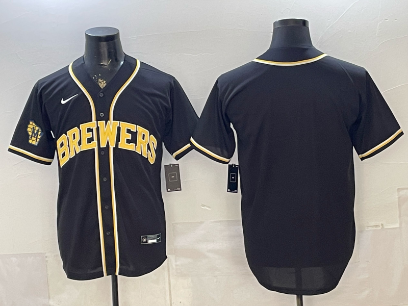 men 2026 Milwaukee Brewers blank black Game Nike MLB Jersey 064723